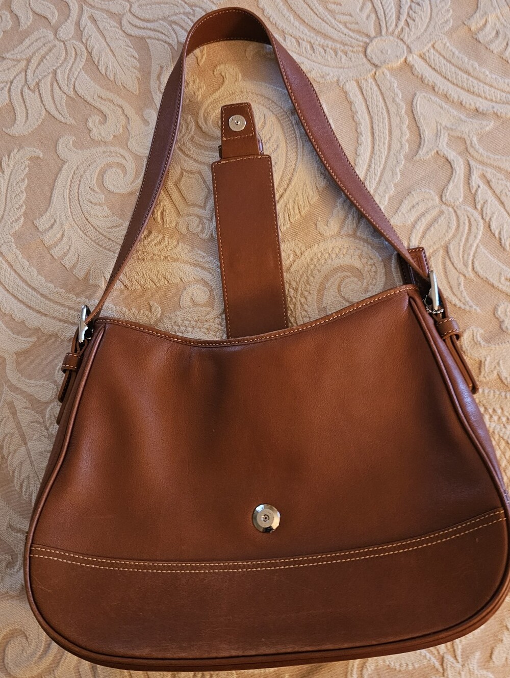 Vintage COACH Hamptons Leather 7583 Acorn Leatger Bag
